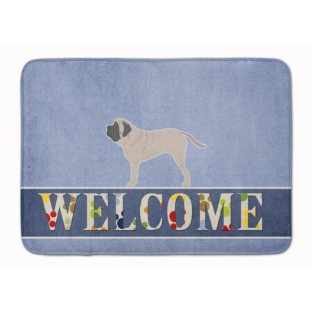 Carolines Treasures English Mastiff Welcome Machine Washable Memory Foam Mat BB5560RUG